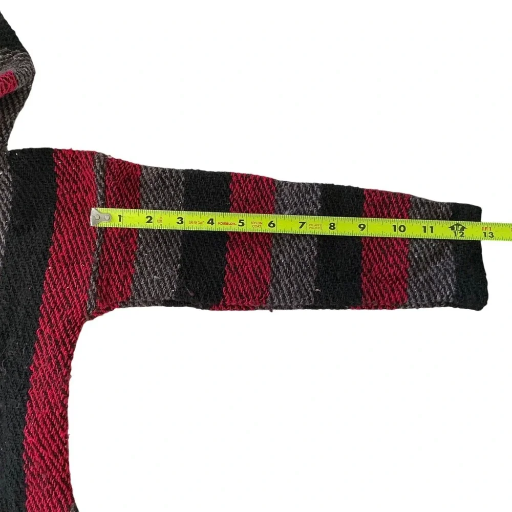 Kids Baja Hoodie Red Black Gray Stripe Pullover Hooded‎ Sweatshirt Size 6